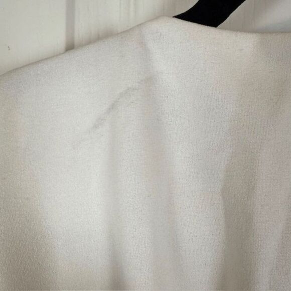 NWOT Alexia Admor Draped Dolman-Sleeve Jumpsuit Ivory Black Back Zip Size XL - Picture 7 of 14